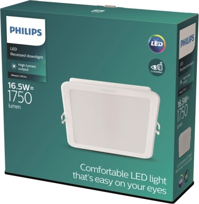 MESON flekk, hvit, firkantet