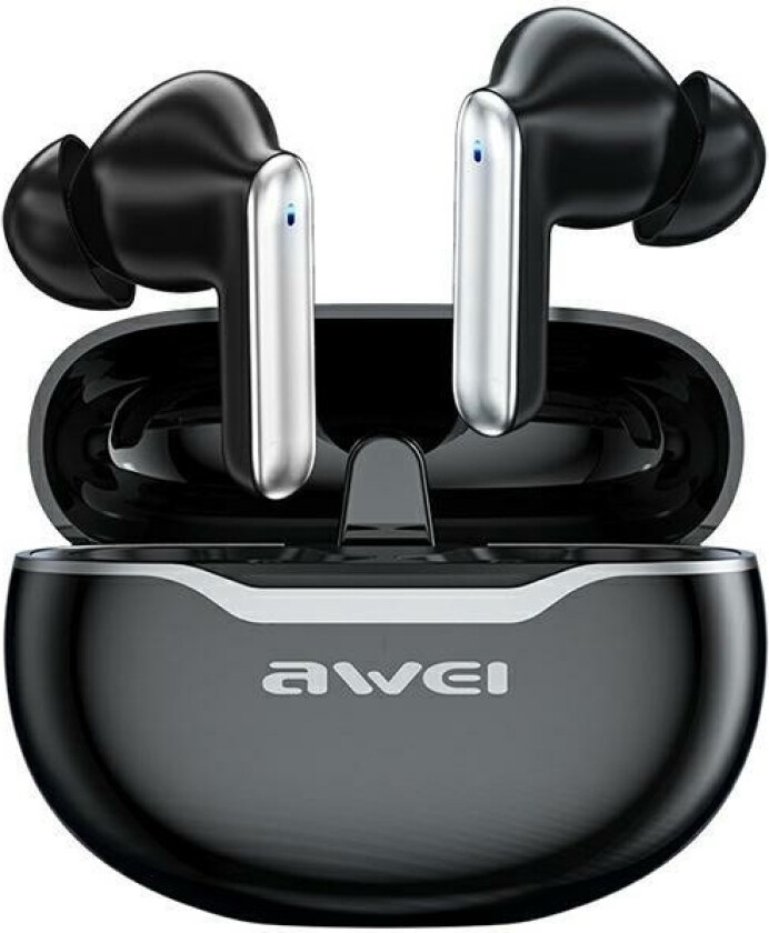 T50 TWS Bluetooth headphones with microphone + docking station - black