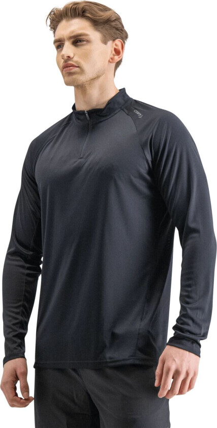 Eaze Long Sleeve Half Sleeve Tee, treningsgenser, herre BLACK