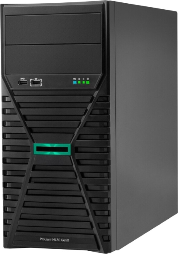 Hpe Proliant Ml30 Gen11 - Server - Tower 4U - 1-Veis - 1 X Xeon E-2436 / Inntil 5 Ghz - Ram 32 Gb - Sata/Sas/Nvme - Hot-Swap 2.5" Brønn(Er) - Ssd 2 X