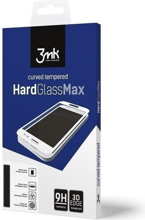 3MK HARDGLASSMAX SAMSUNG S8+ BLACK, Blank skjermbeskytter, Samsung, Galaxy S8 Plus, Støvresistent, Ripebestandig, Svart, Gjennomsiktig, 1 stykker