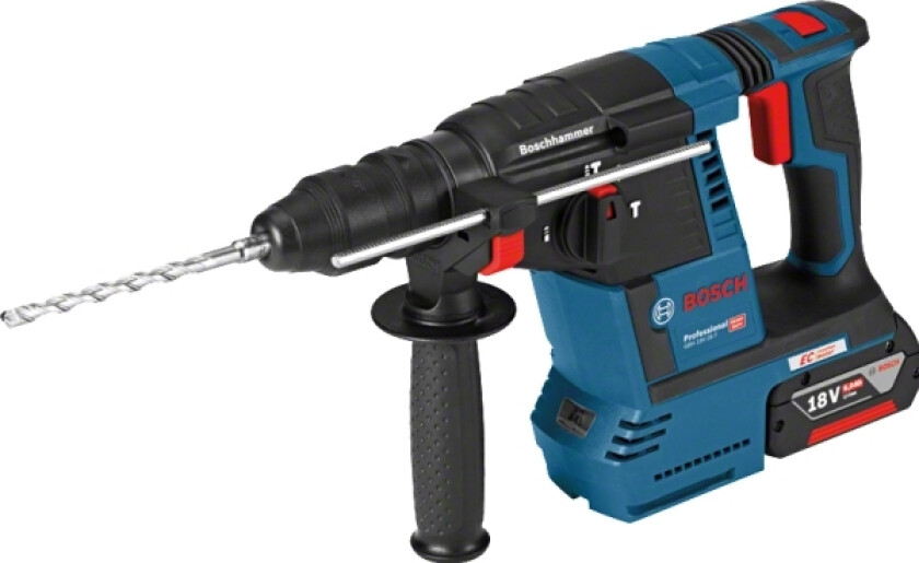 BORING OG SKIFTE HAMMER SDS-PLUS 18V 2,6J 2x6,0Ah LI-ION EC GBH 18V-26 F + HÅNDTAK