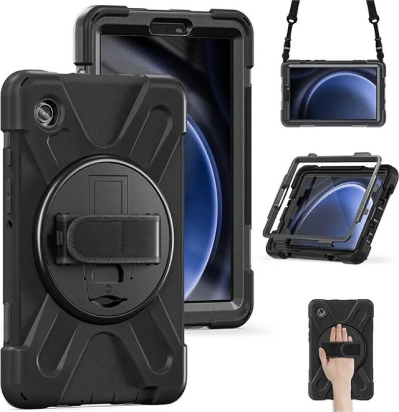 AUSTIN - Baksidedeksel for nettbrett - silikon, polykarbonat - svart - for Samsung Galaxy Tab A9+