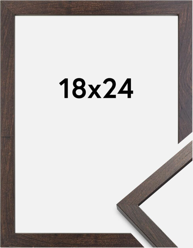 Ramme Trendy Akrylglass Valnøtt 18x24 Cm
