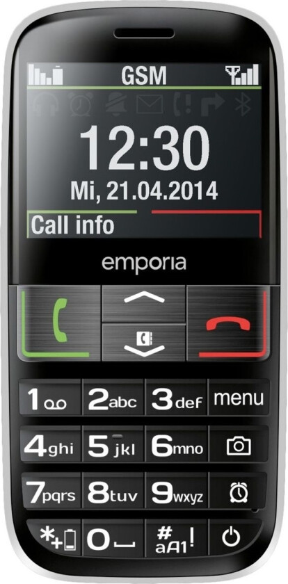 EUPHORIA 2G, mobiltelefon med stor knapp