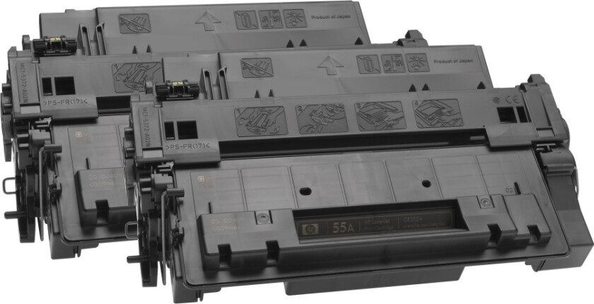 Toner Black 55X for P3015 LaserJet Dual Pack (12 500 sider)