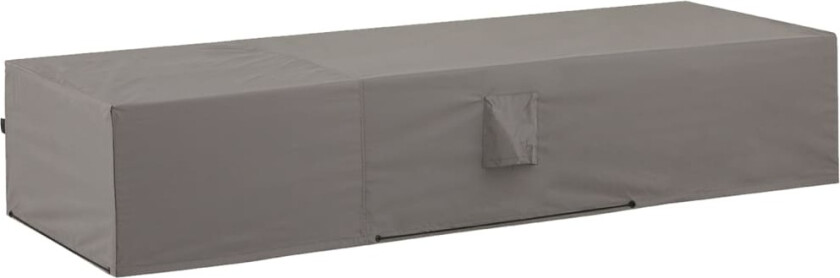 Utendørs solsengtrekk 210x75x40 cm grå