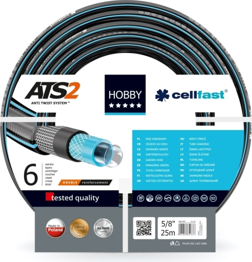 CELLFAST C.HOBBY ATS GARDEN HOSE 5/8" 25m...