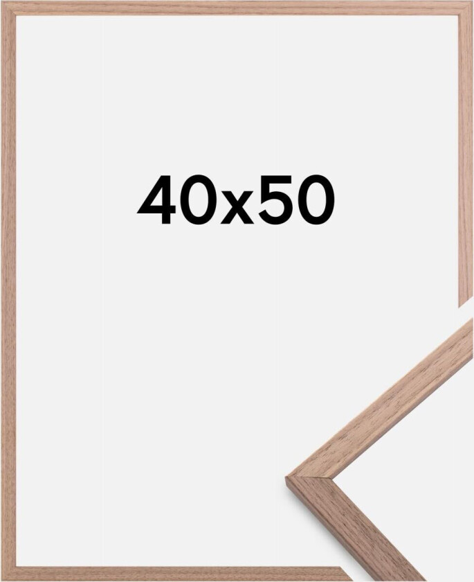 Ramme Edsbyn Akrylglass Lys Valnøtt 40x50 Cm