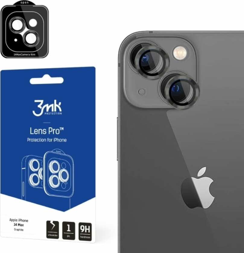 Protective glass 3MK iPhone 14 Max - Lens Protection Pro Graphite