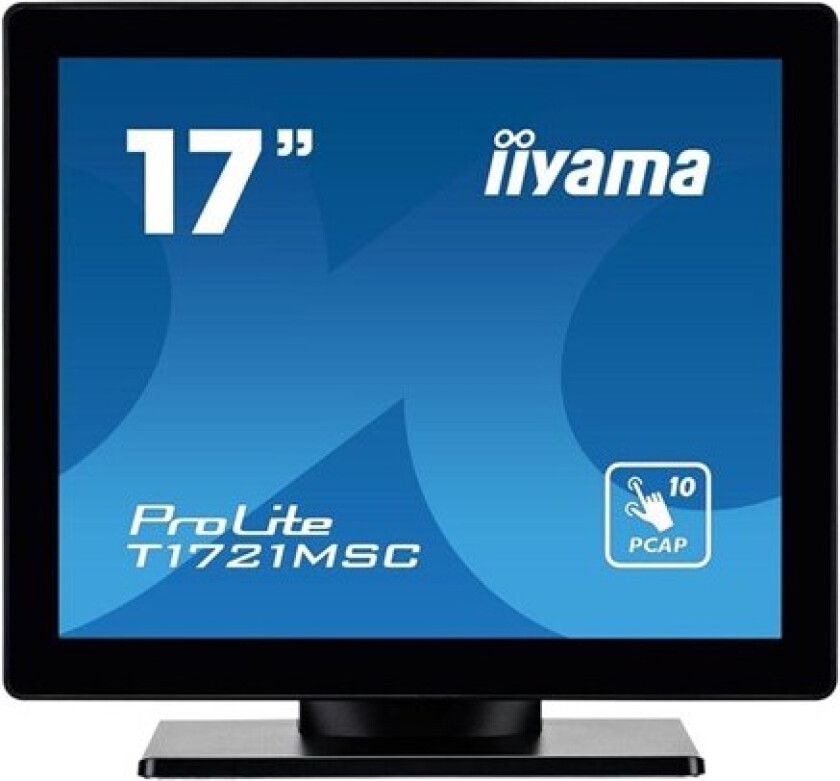 IIYAMA ProLite T1721MSC-B2 - LED-skjerm - 17" - berøringsskjerm - 1280 x 1024 SXGA @ 75 Hz - TN - 250 cd/m² - 1000:1 - 5 ms - HDMI, VGA - høyttalere
