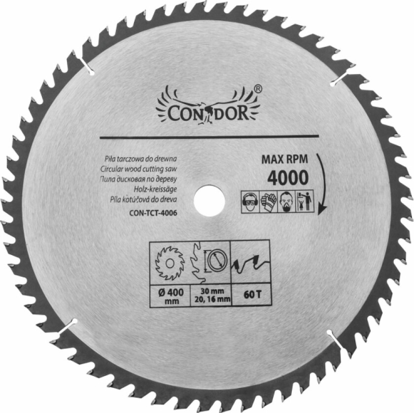 SIRKELSAGTANN MED WIDIA 400*30*40z /DREL