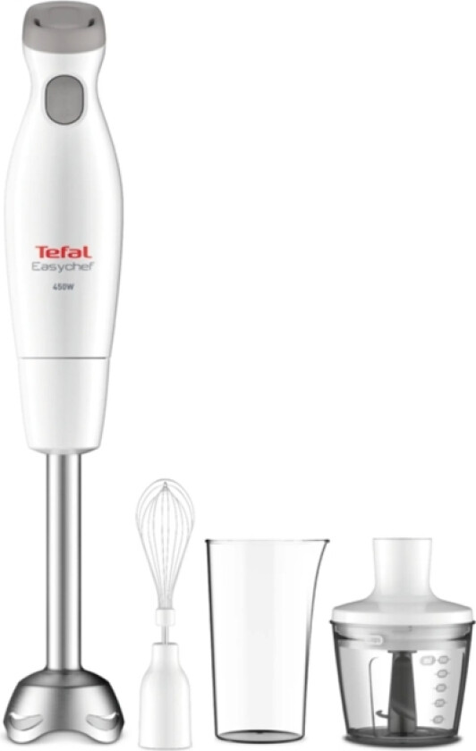 Tefal Easychef HB4531 - Håndmikser - 450 W - hvit / rustfritt stål