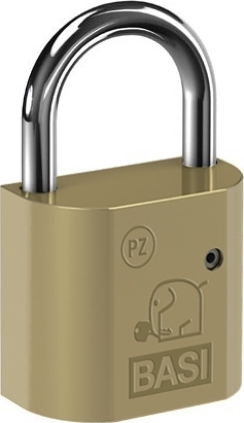 BASI VHS PZ, Tradisjonell, Nøkkellås, Bruk bare én nøkkel, Messing, Sølv, Messing, Herdet stål
