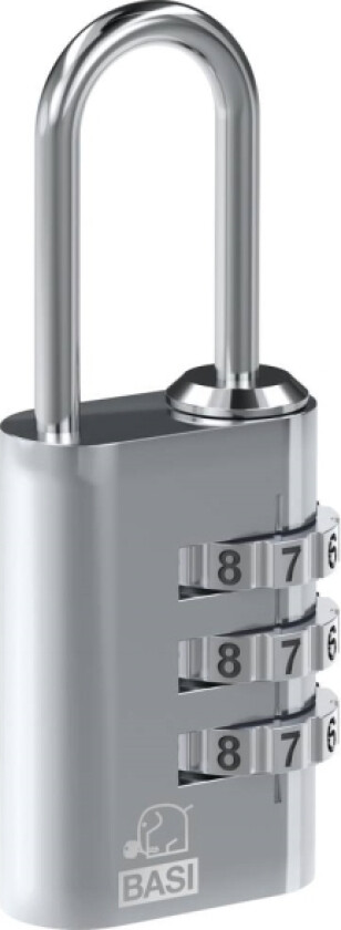 6170-4000-SILB Kuffertlås 21 mm Sølv Kombinationslås