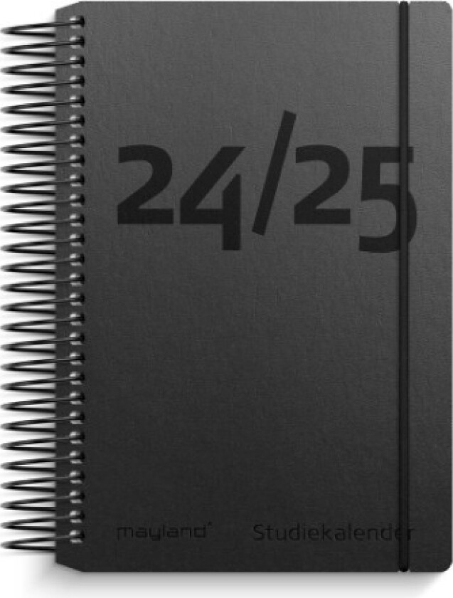Studie Mini dagkalender sort genbrugskarton 2024/2025