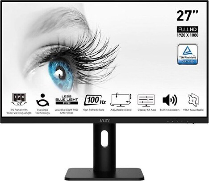 27" MSI PRO MP273AP - LCD monitor - Full HD (1080p) - 27" - 1 ms - Skjerm