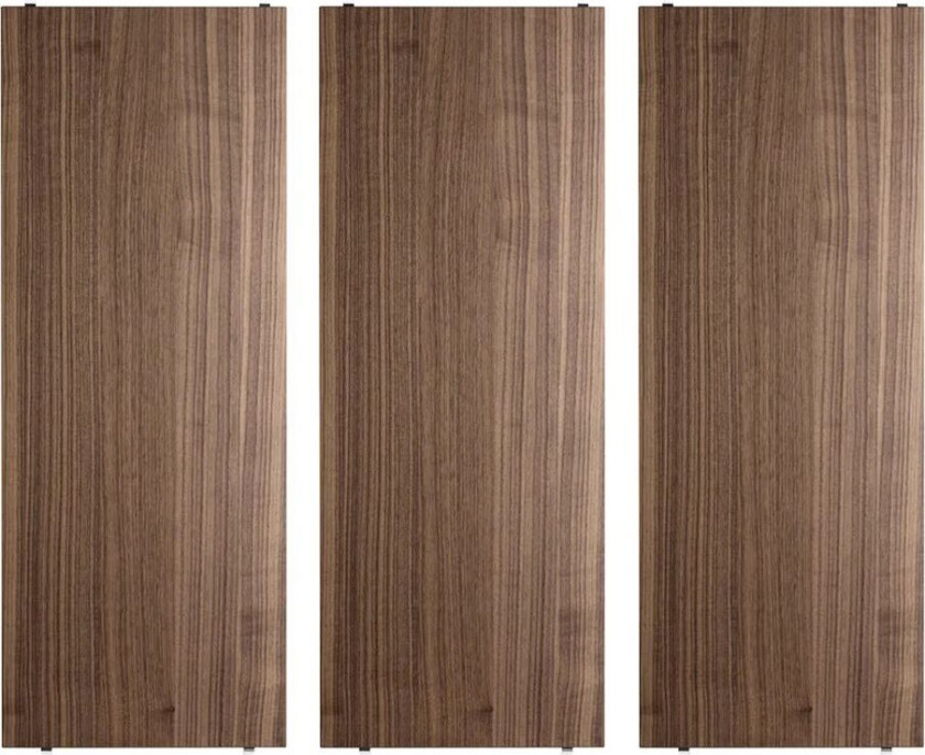 Hylle 78 x 30 cm (3-pakning) Valnøtt