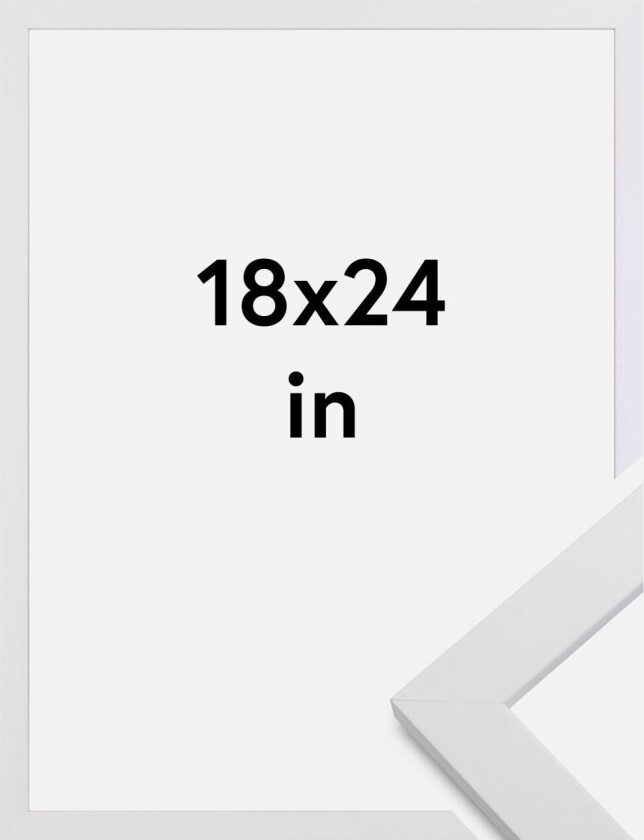 Ramme White Wood 18x24 Inches (45,72x60,96 Cm)
