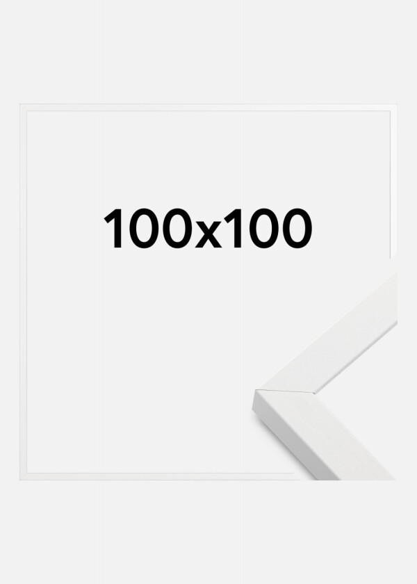 Ramme Amanda Box Akrylglass Hvit 100x100 Cm