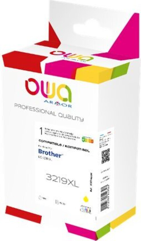 OWA - 18 ml - gul - kompatibel - boks - gjenfabrikert - blekkpatron - for Brother INKvestment Business Smart Pro MFC-J6935