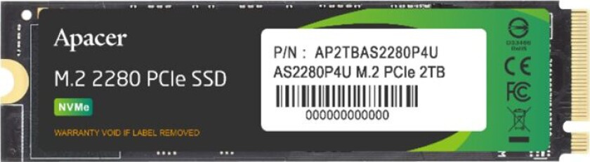 Apacer As2280p4u - Ssd - 256 Gb - Intern - M.2 2280 - Pcie 3.0 X4 (Nvme)