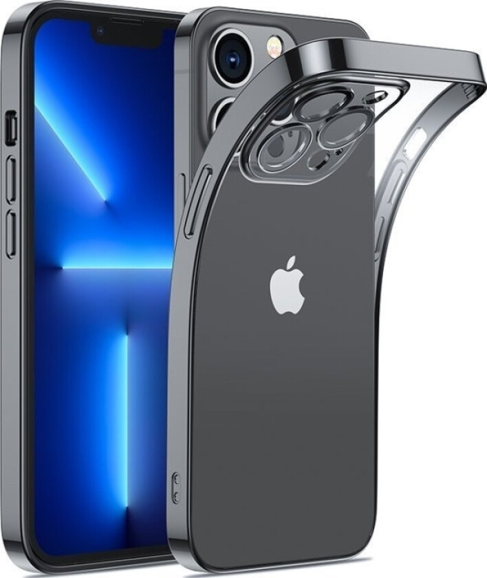 14Q-Deksel Til Iphone 14 Pro-Deksel Med Metallramme Svart (Jr-14Q2-Svart)