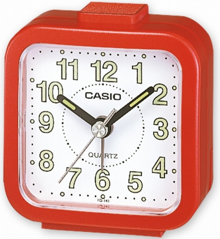 Vekkerklokke Casio TQ-141-4E Rød