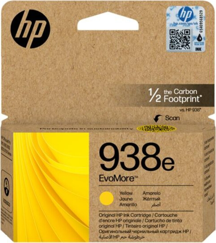 938e EvoMore - Gul - original - blekkpatron - for Officejet Pro 8130e