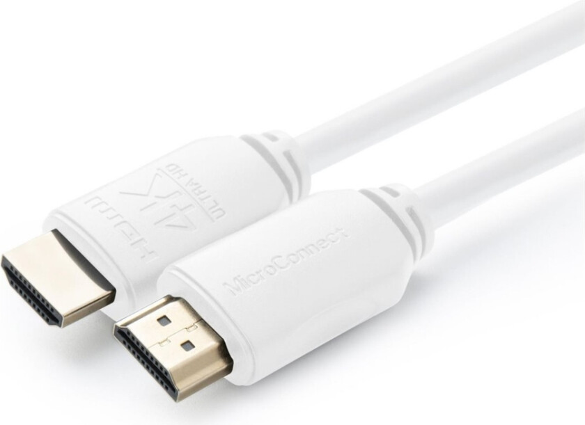 Microconnect - Ultra High Speed - Hdmi-Kabel Med Ethernet - Hdmi Hann Til Hdmi Hann - 3 M - Hvit - 4K-Støtte
