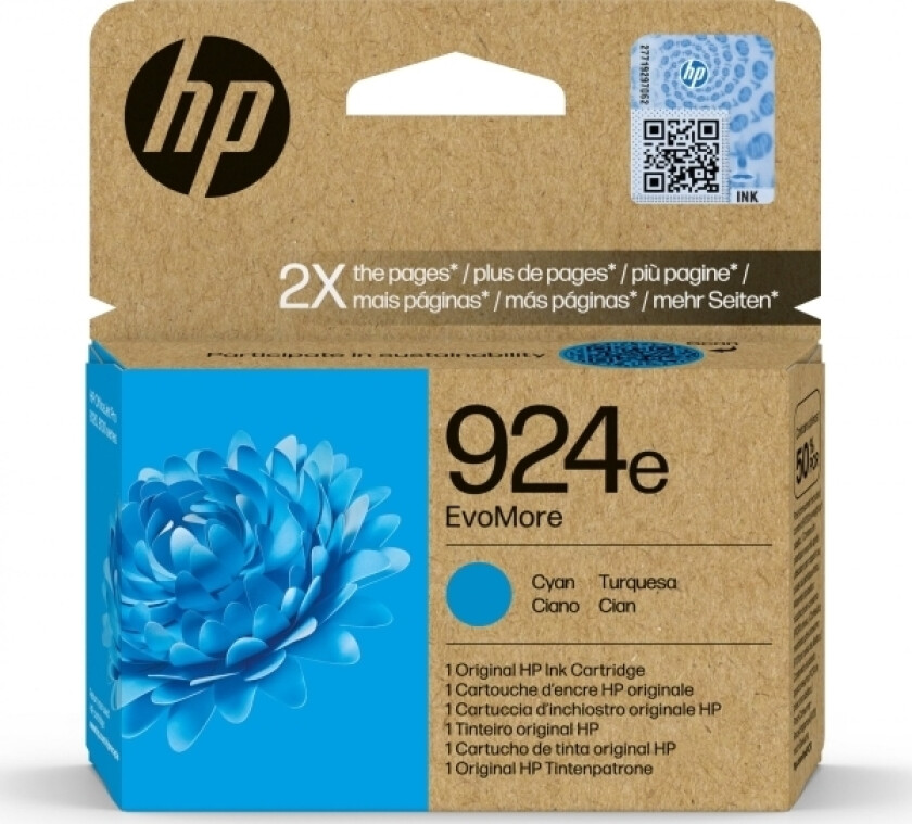 924e EvoMore - Cyan - original - blekkpatron - for Officejet Pro 8130e