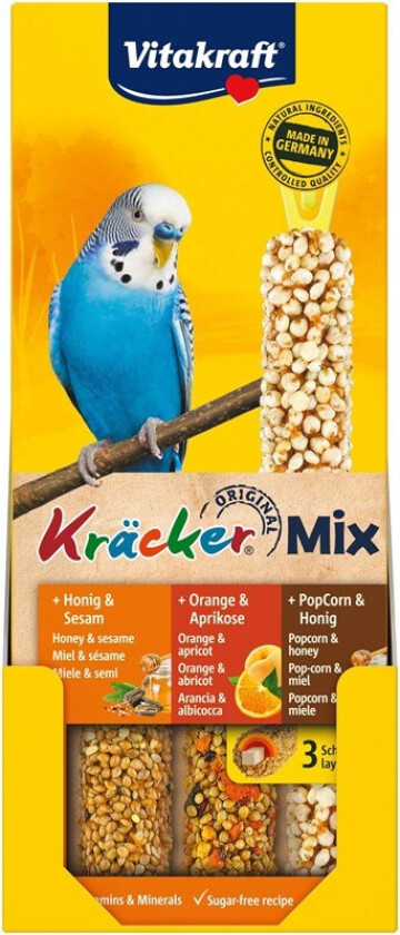 Bilde av - Kräcker Mix Honey/orange/popcorn for budgies /Birds