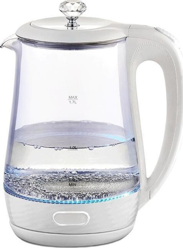 MR-052 1.7l, 2200W white glass electric kettle