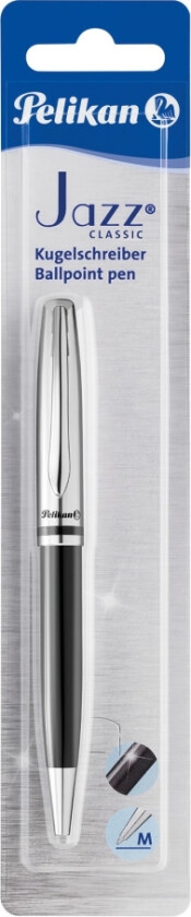 Jazz Classic, Klips, Uttrykkbar kulepenn med hengefeste, Sort, 1 stykker, Medium