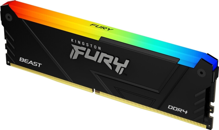 FURY Beast RGB - DDR4 - modul - 32 GB - DIMM 288-PIN - 3200 MHz / PC4-25600 - CL16 - 1,35 V - ikke bufferet - ikke-ECC - sort