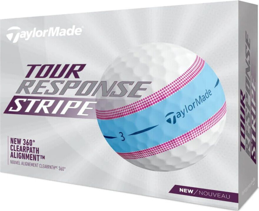 Tour Response Stripe Golfball Blå/Rosa
