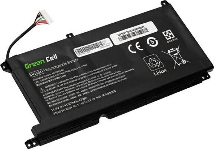 Green Cell - Batteri til bærbar PC (tilsvarer: HP PG03XL, HP L48495-005) - litiumpolymer - 3-cellers - 4150 mAh