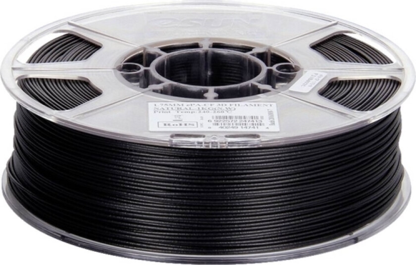 ePA-CF Filament PLA-plast Varmebestandig, høj grad af stivhed, høj grad af trækstyrke 1.75 mm 1 kg Carbon, Mat 1 kg