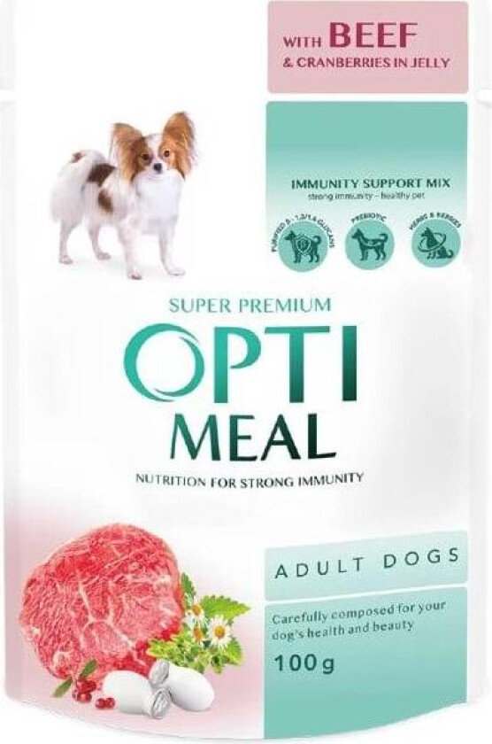 Dog Adult Beef & Cranberries in Jelly Våtfôr til hund 12 x 100 g