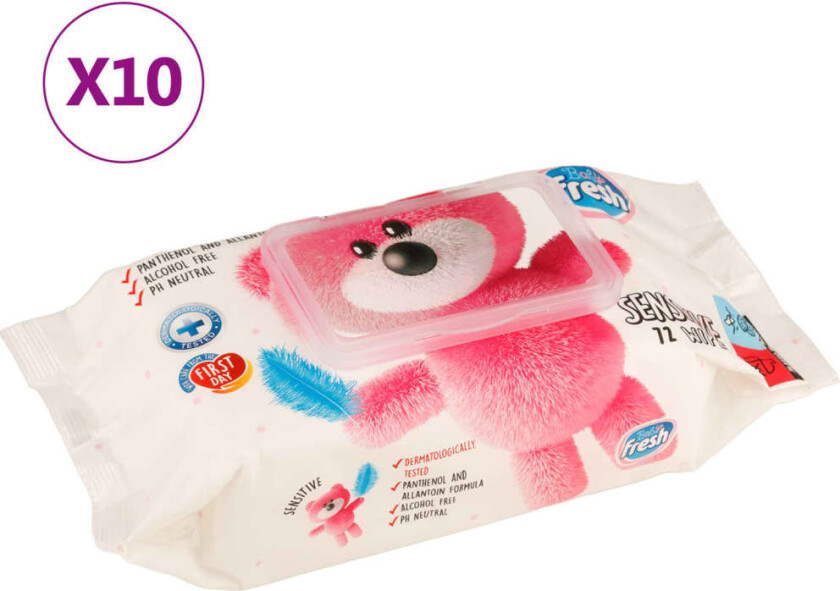 Våtservietter 10 pakker 720 servietter