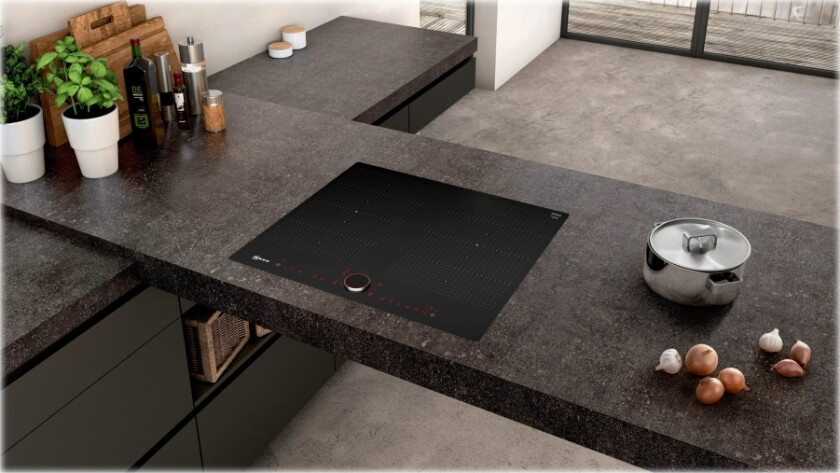 N 90 T66PS6RX0 - Induksjonskomfyrtopp - 4 plater - Nisje - bredde: 56 cm - dybde: 50 cm - flukt - svart