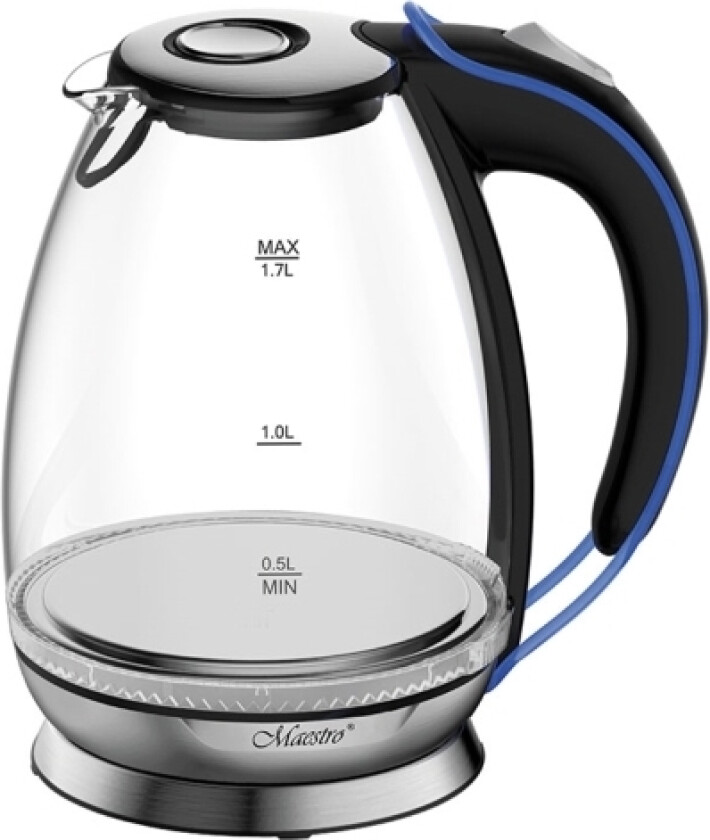 Kettle Feel Maestro MR-054 Blå Svart Sølv Rustfritt stål Glass 2200 W 1,7 L