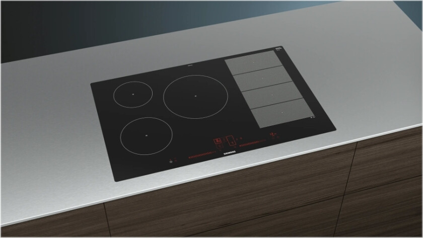 iQ700 EX801LVC1E - Induksjonskomfyrtopp - 5 plater - Nisje - bredde: 78 cm - dybde: 50 cm - flukt - svart