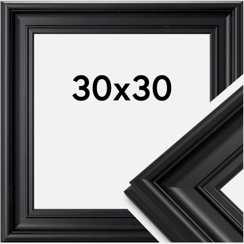 Ramme Mora Premium Akrylglass Svart 30x30 Cm