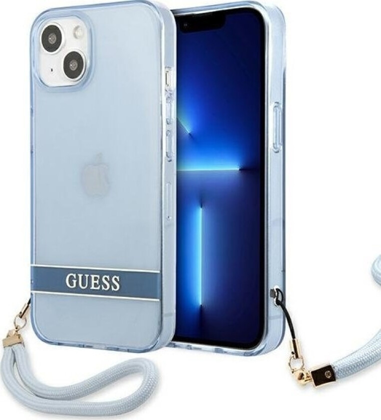 Guess GUHCP13SHTSGSB iPhone 13 mini 5.4" blue/blue hardcase Translucent Stap