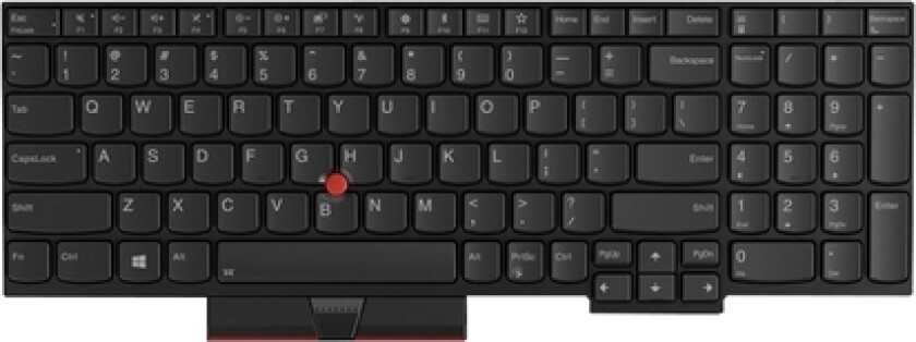 01HX284, Tastatur, Finsk, Svensk, Bakgrunnsbelyst tastatur, Lenovo, Thinkpad T580/P52s