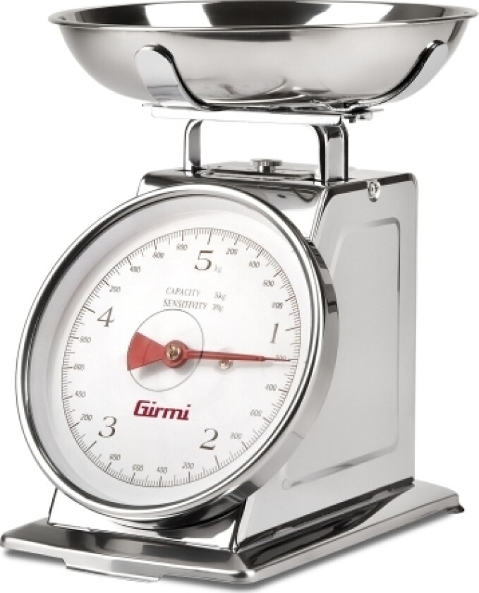 PS90, Mekanisk kjøkkenvekt, 5 kg, Rustfritt stål, Rustfritt stål, Benkeplate, Rektangel