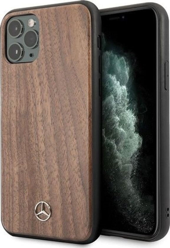 MEHCN65VWOLB iPhone 11 Pro Max Hard Case, Red/Brown Wood Line Walnut