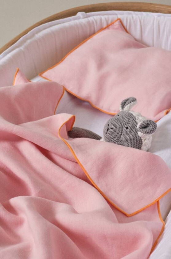 BABY sengesett vogn/vugge Bubbelgumsrosa