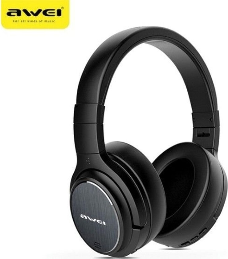 AWEI over-ear Bluetooth-hodetelefoner A950BL svart/svart ANC